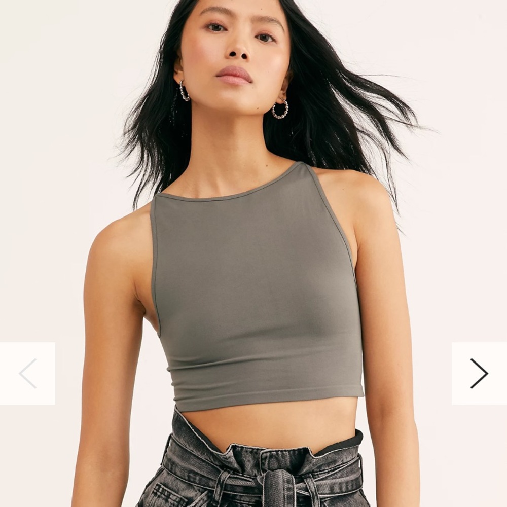 Free People Boatneck Brami Charcoal